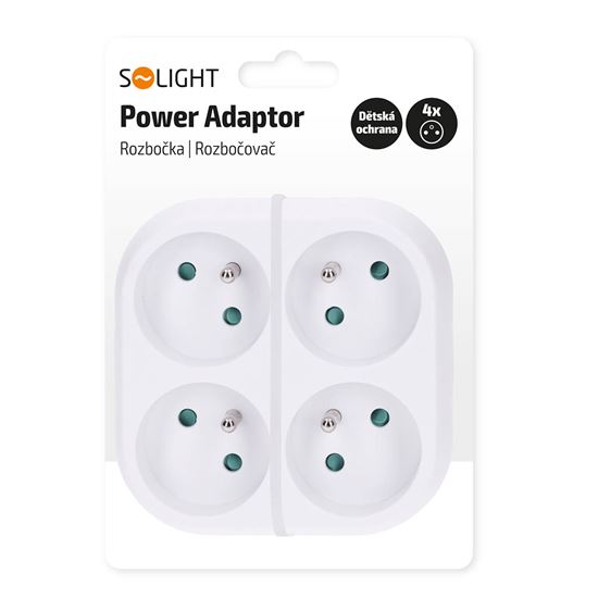 Solight rozbočka 4 x 16A, bílá