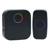 Solight bezdrátový zvonek, do zásuvky, 180m, černý, learning code