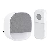 Solight bezdrátový zvonek s nočním světélkem, do zásuvky, 180m, bílý, learning code