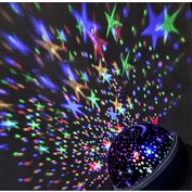 Solight LED projekční koule, multicolor, 9 režimů, otáčení, USB, 4x AAA