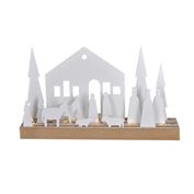 Solight LED zimní vesnička, modulární, 14 prvků, 10x LED, 2x AAA