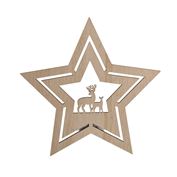 Solight LED nástěnná dekorace vánoční hvězda, 24x LED, 2x AA