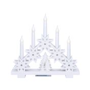 Solight LED vánoční svícen s hvězdami, 30cm, 5x LED, 2x AA