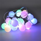 Solight LED vánoční řetěz barevné koule, 20x LED, 2m, 2x AA