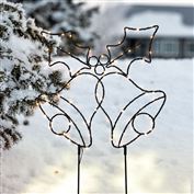 Solight LED venkovní dekorace zvonečky, 100x LED, časovač, 55cm, 3x AA