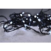 Solight LED venkovní vánoční řetěz, 50LED, 5m, 8 funkcí, IP44. 3x AA, studená bílá