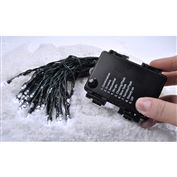 Solight LED venkovní vánoční řetěz, 50LED, 5m, 8 funkcí, IP44, 3x AA, teplá bílá