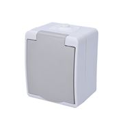 Solight zásuvka do vlhka IP54, šedá