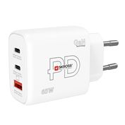 SKROSS USB A+C nabíjecí adaptér Power charger 65W GaN EU, Power Delivery, typ C