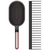 Dyson sada hřeben, plochý kartáč (rosé/černá)