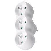 Solight rozbočka, 3 x 10A, bílá