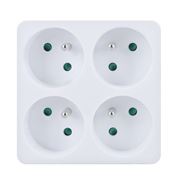 Solight rozbočka, 4 x 10A, bílá