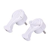 Solight zástrčka úhlová, nízký profil od stěny, IP20, bílá