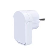 Solight zástrčka úhlová, nízký profil od stěny, IP20, bílá
