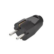 Solight zástrčka přímá, IP20, černá