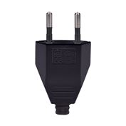 Solight zástrčka plochá 2.5A, přímá, IP20, černá