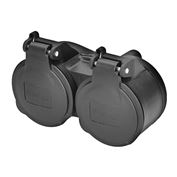 Solight dvojzásuvka do vlhka, IP44, černá