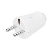 Solight zástrčka přímá, IP20, bílá