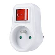 Solight zásuvka, 16A, bílá, vypínač