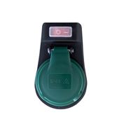 Solight zásuvka průběžná IP44, 16A, černá, vypínač