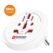 SKROSS cestovní adaptér Europe pro cizince v ČR, 50-pack, typ E/F