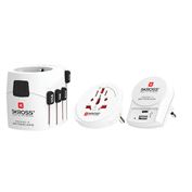 SKROSS cestovní adaptér PRO+ USB AC30PD, univerzální, uzemněný, USB A+C 30W PD