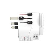 SKROSS cestovní adaptér PRO Light USB AC45PD - World, UK+USA+AUS/CN, univerzální, uzemněný, USB A+C 45W