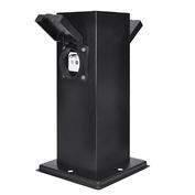 Solight zahradní sloupek IP44, nerez ocel, 2 zásuvky, hranol, černý