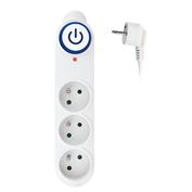 Solight přepěťová ochrana, 3 zásuvky, 1,5m, bílá