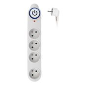 Solight přepěťová ochrana, 150J, 4 zásuvky, 1,5m, bílá