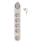 Solight přepěťová ochrana, 150J, 5 zásuvek, 1,5m, bílá