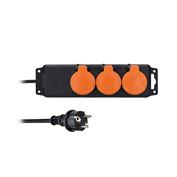 Solight prodlužovací přívod 5m, 3 zásuvky IP44, 3 x 2.5mm2, kabel guma-neopren H07RN-F