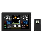 Solight meteostanice, XL barevný LCD, teplota, vlhkost, tlak, RCC, černá
