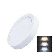 Solight LED mini panel CCT, přisazený, 12W, 900lm, 3000K, 4000K, 6000K, kulatý