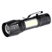 Solight LED kovová svítilna nabíjecí, 150 +60lm, Li-Ion, černá