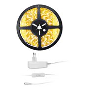 Solight LED světelný pás s testrem, 5m, sada s 12V adaptérem, 4,8W/m, IP20, teplá bílá