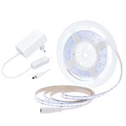 Solight LED COB pásek, sada s adaptérem, vypínač, 5m, 8W/m, 800lm/m, studená bílá