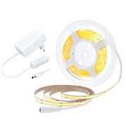 Solight LED COB pásek, sada s adaptérem, vypínač, 5m, 8W/m, 800lm/m, teplá bílá