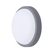 Solight LED venkovní osvětlení kulaté, 13W, 910lm, 4000K, IP54, 17cm, šedá barva