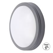 Solight LED venkovní osvětlení se senzorem Siena, šedé, 20W, 1500lm, 4000K, IP54, 23cm