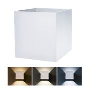 Solight LED venkovní nástěnné osvětlení Parma, 6W, 360lm, 10-110°, bílá