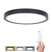 Solight LED osvětlení s dálkovým ovladačem Estela Black, 60W, 4500lm, 50cm, změna chromatičnosti, stmívatelné