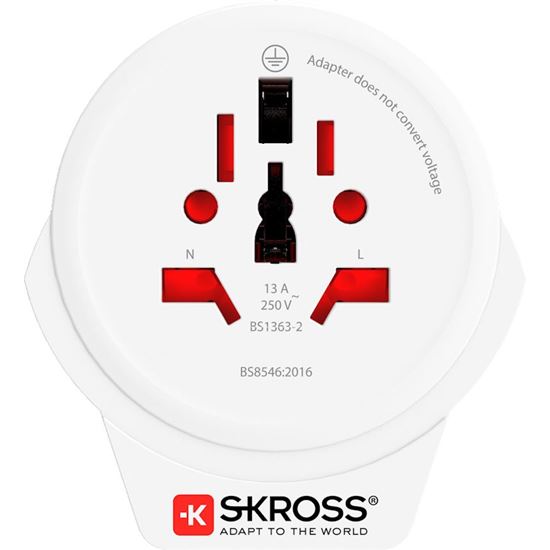 SKROSS cestovní adaptér Europe USB pro cizince v ČR, USB-A 12W, typ E/F