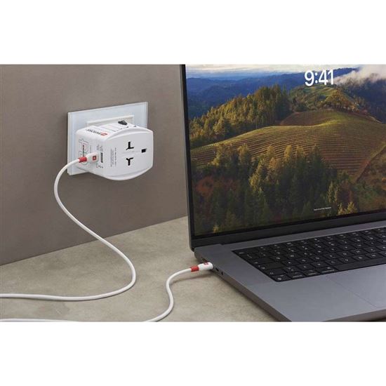 SKROSS Cestovní adaptér MUV USB AC30PD, univerzální, neuzemněný, USB A+C 30W