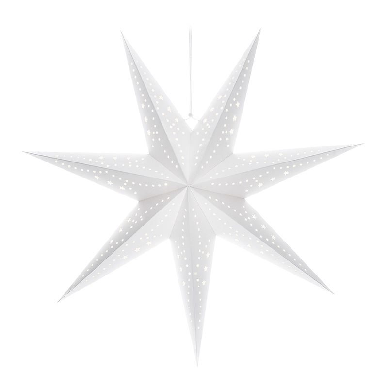 Solight LED vánoční hvězda, závěsná, 60cm, 20x LED, časovač, 2x AA