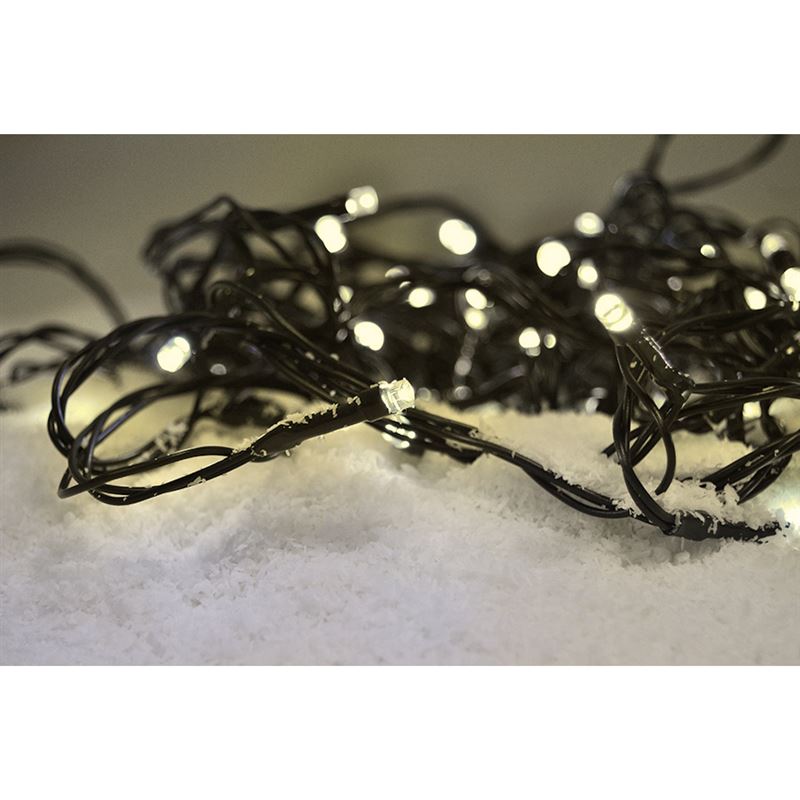 Solight LED vánoční řetěz, 3m, 20 LED, 3 x AA, teplé bílé světlo, zelený kabel