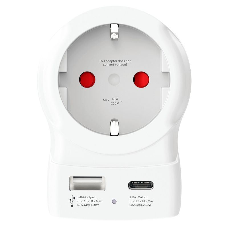 SKROSS cestovní adaptér s USB A+C 20W do Velké Británie, typ G
