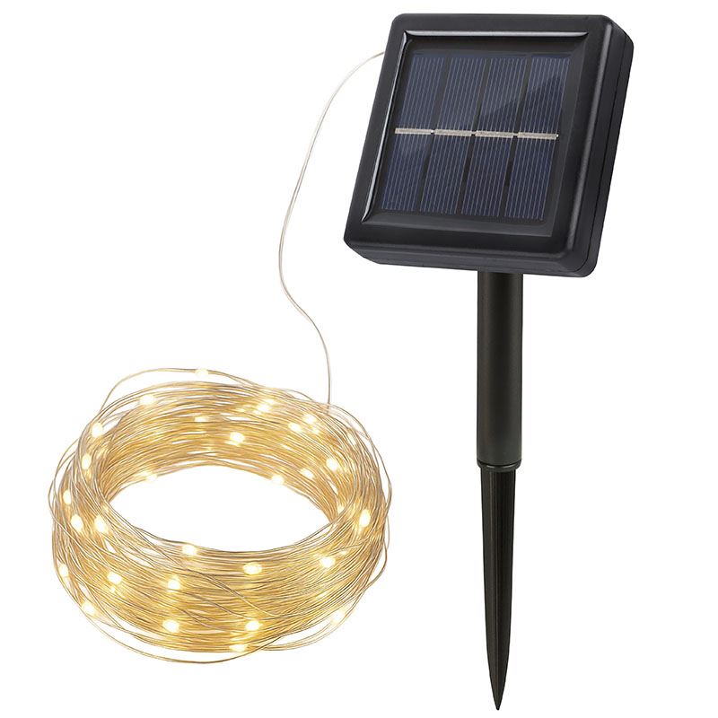 Solight LED solární řetěz, 200LED, 22m, teplá bílá