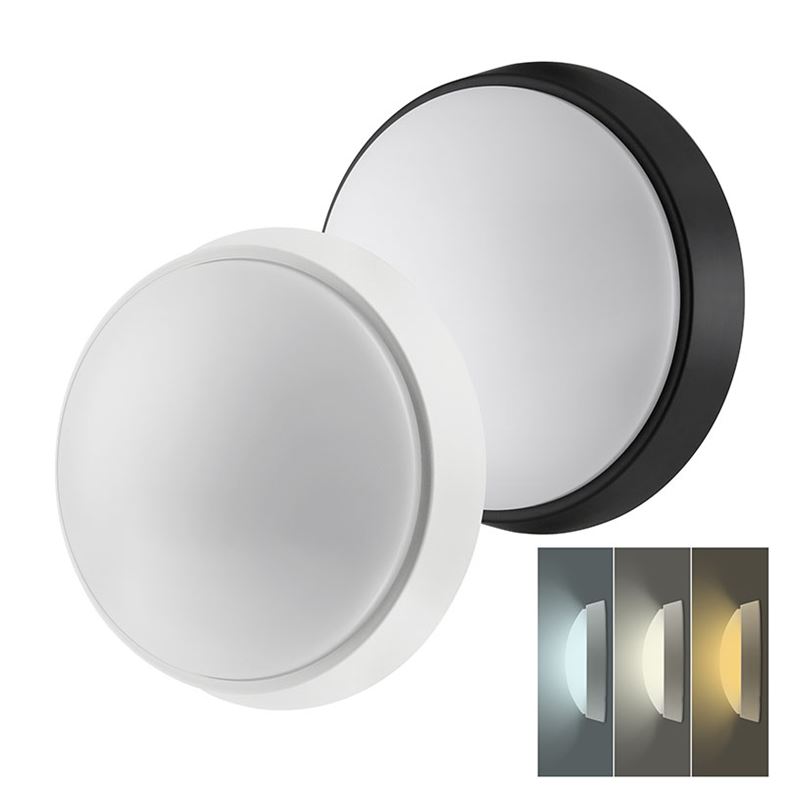 Solight LED venkovní osvětlení, nastavitelná teplota světla - 3CCT, 15/18/20W, 1800lm, 22cm, 2v1 - bílý a černý kryt