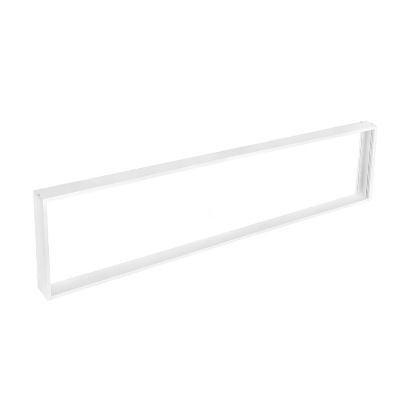 Solight hliníkový bílý rám pro instalace 295x1195mm LED panelů na stropy a zdi, výška 68mm, bezšroubový